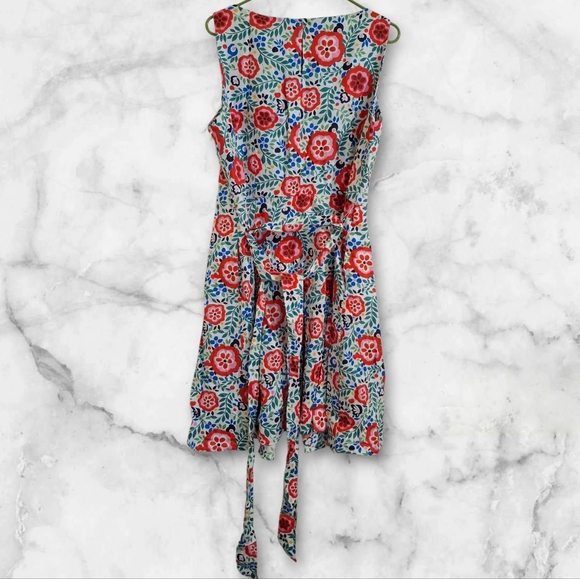 Boden Anya Floral Pure Linen Sleeveless Dress - Picture 4 of 5